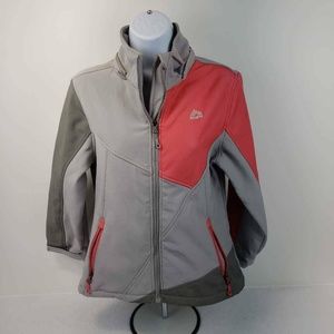 RBX Womens Active Jacket Gray Color Block Zip Up M